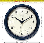 Infinity Instruments Retro 9.5 Inch Round Indoor Wall Clock - Image 7
