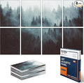BUBOS 8 Pack Art Acoustic Panels, 47.2" x 31.4" Sound Absorbing Wall Decor by BUBOS