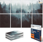BUBOS 8 Pack Art Acoustic Panels, 47.2" x 31.4" Sound Absorbing Wall Decor by BUBOS