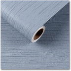 CRE8TIVE Grasscloth Peel and Stick Wallpaper Textured Blue Grass Cloth by CRE8TIVE