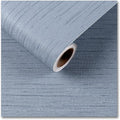 CRE8TIVE 24"x118" Wide Light Blue Grasscloth Peel and Stick Wallpaper Fabric by CRE8TIVE