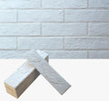 White Faux Brick Wall Tiles, 3D Thin Brick Veneers by Holydecot