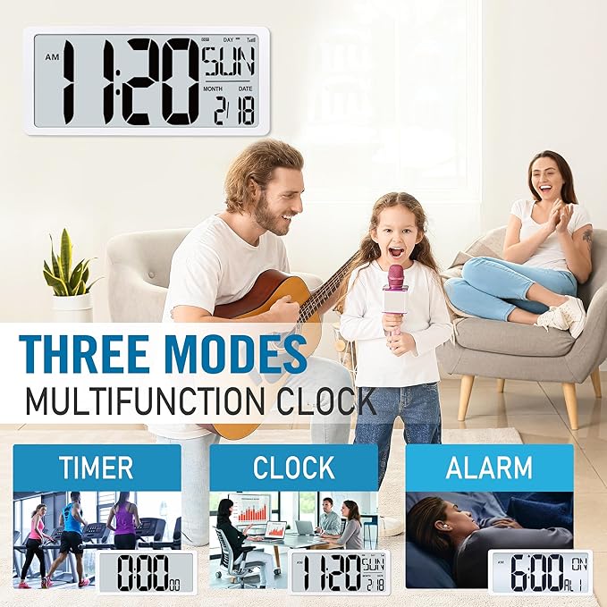 TXL 18.44" Large Amotic Digital Wall Clock - Image 8