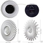 BONNYCO Wall Mirrors Pack of 3, Round White Mirrors - Image 4