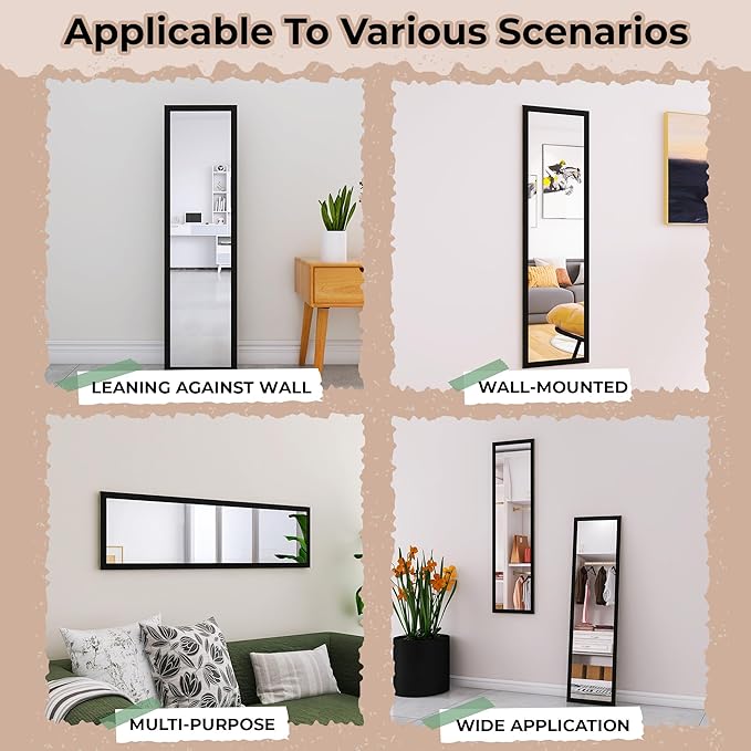 LFT HUIMEI2Y Door Mirror Full Length, Wall-Mounted Mirror Rectangle Tall - Image 7