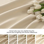 MIULEE Cream Beige Back Tab Light Blocking Curtains 132 Inch Length 2 Panels Set - Image 8