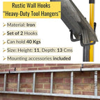 Unique Hand Crafted Pair of 2 Wall Hooks. Real Heavy Duty 50kgs Tested Wall - Image 2
