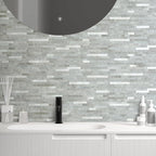 AULIGET 20 Sheets Mountain Rock Peel and Stick Backsplash, PVC Mixed Metal Gold - Image 4