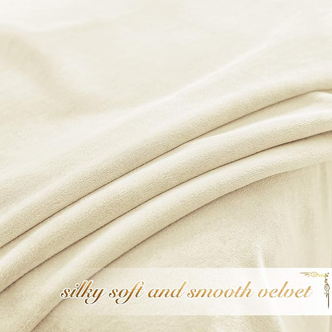 NICETOWN Ivory White Velvet Curtains 90" Length 42" Wide, Luxury and Thick - Image 6