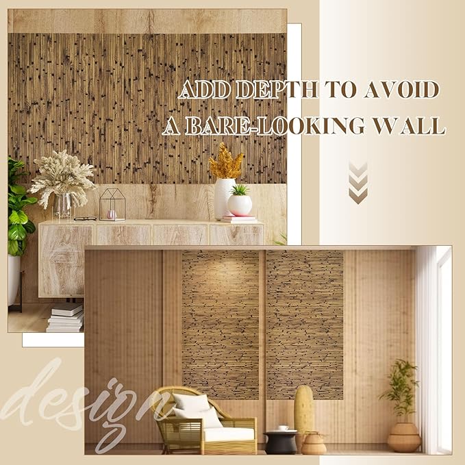 Juexica 1 Pcs Natural Bamboo Wall Panel - Image 4