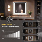LOAAO 28"x30" LED Bathroom Mirror - Image 3