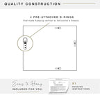 MCS Ezra 34.66x44.66 Large Wall Mirror, Vertical & Horizontal Wall Hanging - Image 4