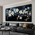 Suconvng Black Wall Art Minimalist Canvas Wall Art Decor White Flower Wall Art by Suconvng