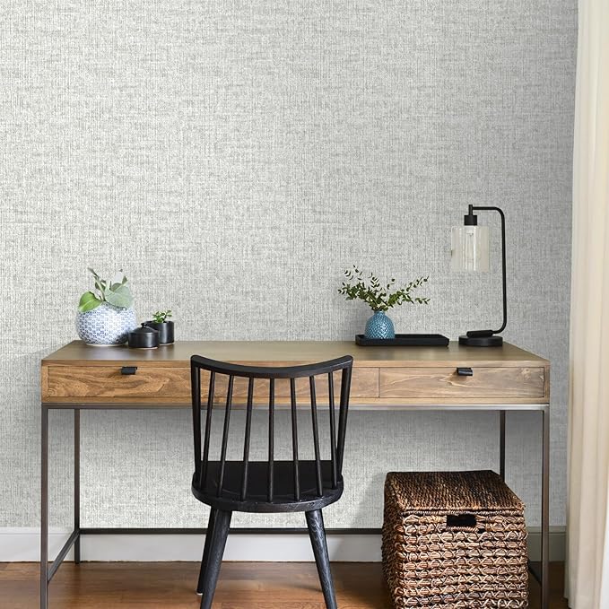 Grasscloth Peel and Stick Wallpaper, Waterproof Self Adhesive Removable Vinyl - Image 6