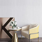Livelynine White Grasscloth Peel and Stick Wallpaper Textured Grass Cloth Wall - Image 5