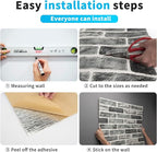 Art3d 10-Pack 52.5 Sq.Ft Faux Brick 3D Wall Panels Peel and Stick in Stone Ash - Image 7