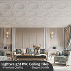 Art3dwallpanels Ceiling Tiles 12 Pack Drop Ceiling Tiles, 24 x 24 Inch High - Image 2