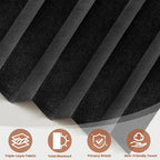 AJAZZ Blackout Accordion Door Curtain 98"x106" Black - Image 8
