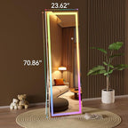 Hasipu 71"x24" LED RGB Bluetooth Full Length Mirror - Image 4