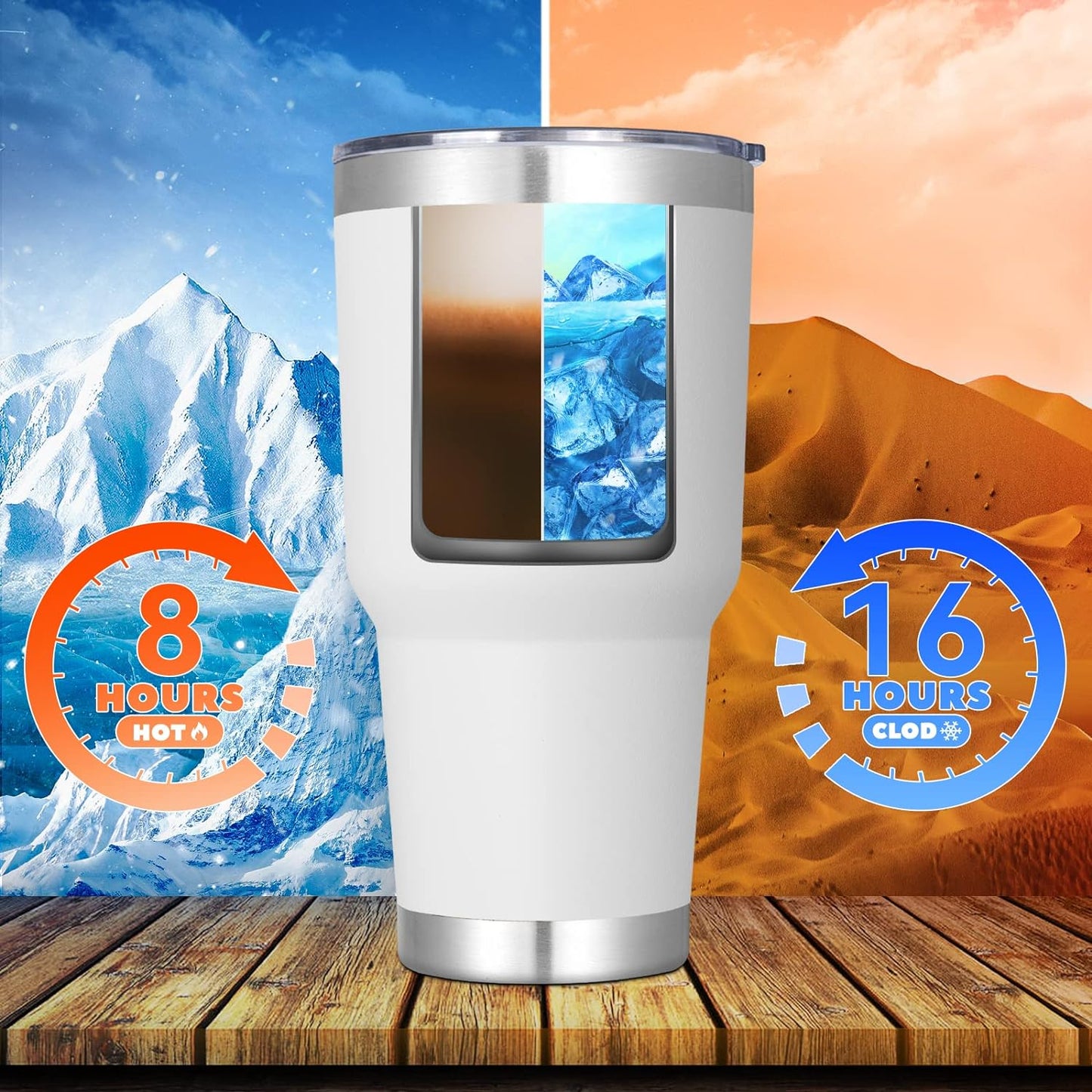 DOMICARE 30 oz Tumbler with Lid and Straw, Stainless Steel Tumblers Bulk, Insulated Vacuum Double Wall Travel Coffee Mug, Durable Powder Coated Tumbler Cups (White, 4)