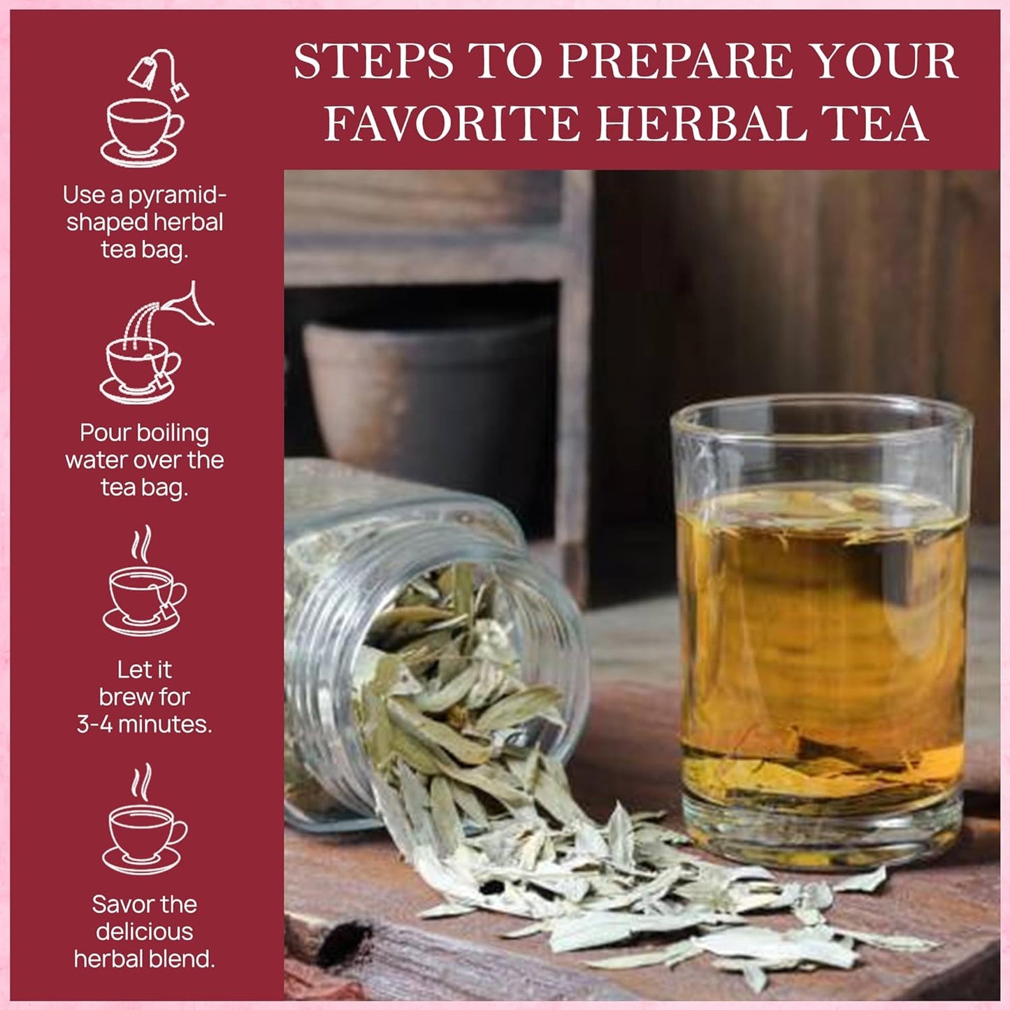 Tealeaf & Co. Senna Tea Blended with Fresh Herbs - Pure Herbal Tea Bags with Senna Leaves Extract - Flavored Herbal Blend - Low Caffeine - Gluten Free - 50 Teabags