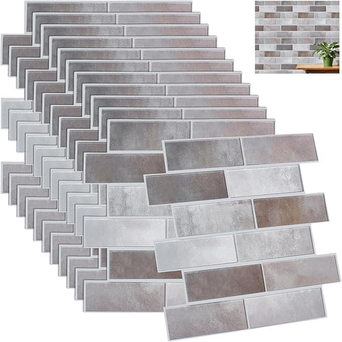 12PCS 3D Wall Panels Peel and Stick Foam Faux Brick Wall Panels, Self-Adhesive by GLASSWINDS