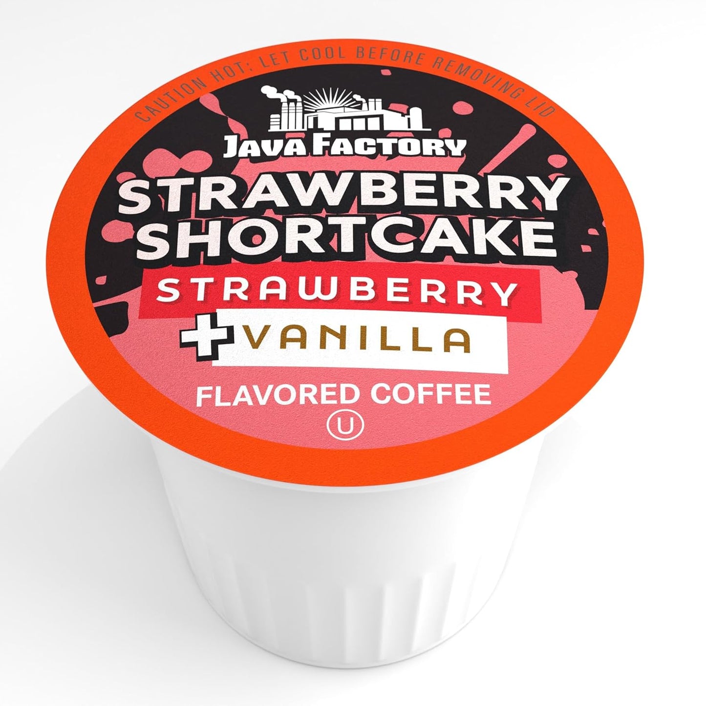 Java Factory Flavored Coffee Pods, Strawberry Shortcake, Compatible with K Cup Brewers, 40 Count