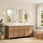 TETOTE Brushed Nickel Mirror 28 x 36 Inch - Image 2