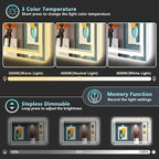 48x30 LED Bathroom Mirror with Lights, Backlit and Front Lit Anti-Fog Lighted - Image 4