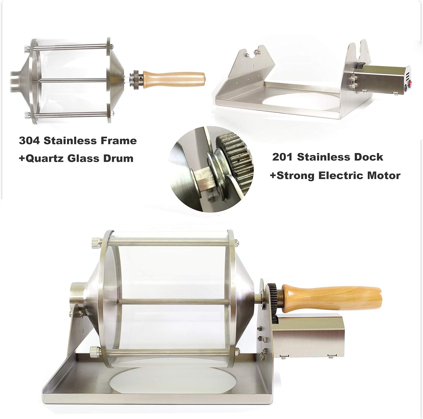 Coffee Roaster Gas Burner Coffee Roasting Machine Coffee Beans maker Peanut Roaster For Home Use