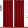 LEMOMO Blackout Curtains 66 x 95 inch/Red Curtains Set of 2 Panels/Thermal by Lemomo