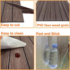 YLL YLL PVC Slat Wall Panel Peel and Stick 236"x 15.7" Faux Smoked Wood Grain - Image 6