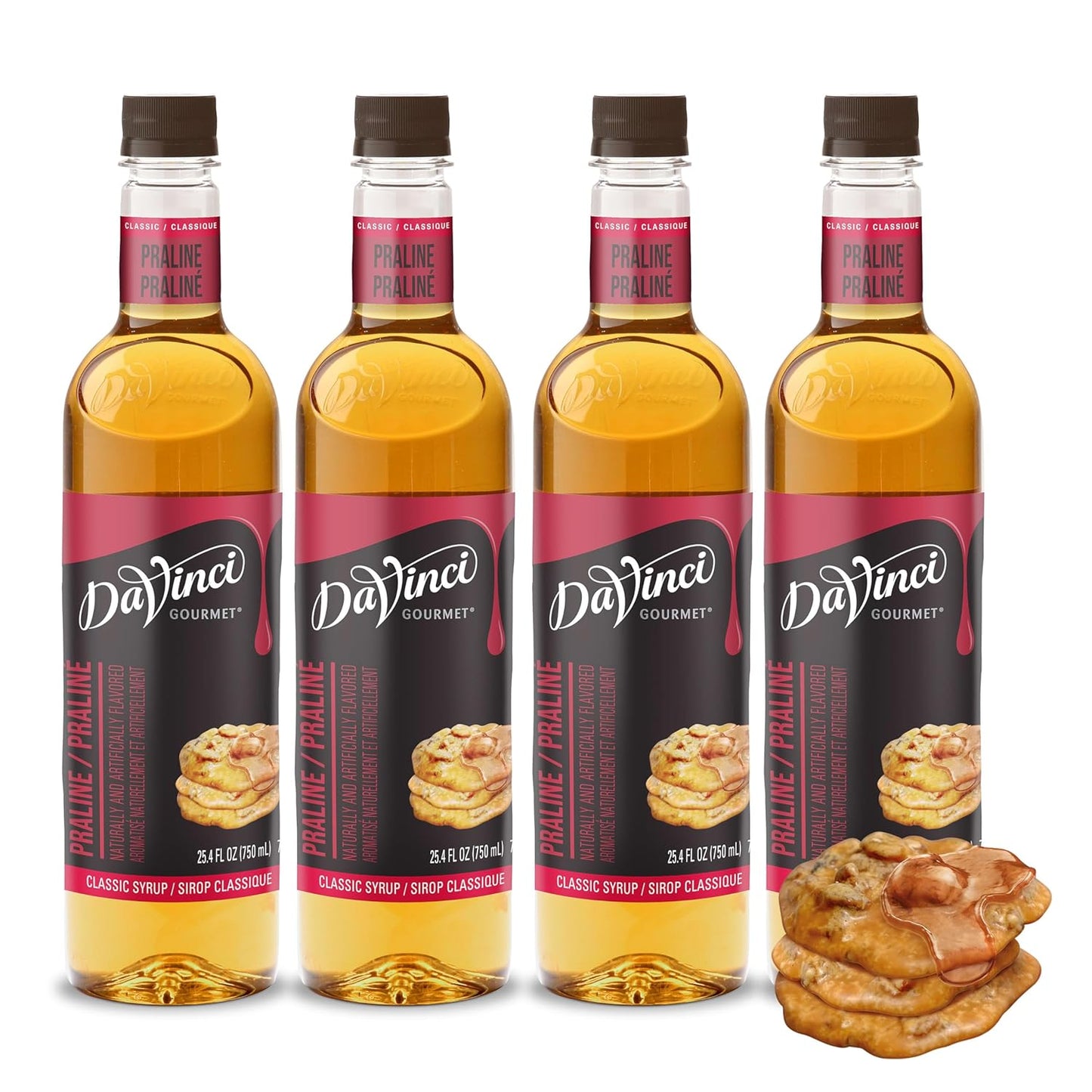 DaVinci Gourmet Classic Praline Syrup, 25.4 Fluid Ounces (Pack of 4)