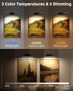 EZVALO 13Inch Wireless Picture Lights, 4000mAh Rechargeable Battery Art Lights - Image 2