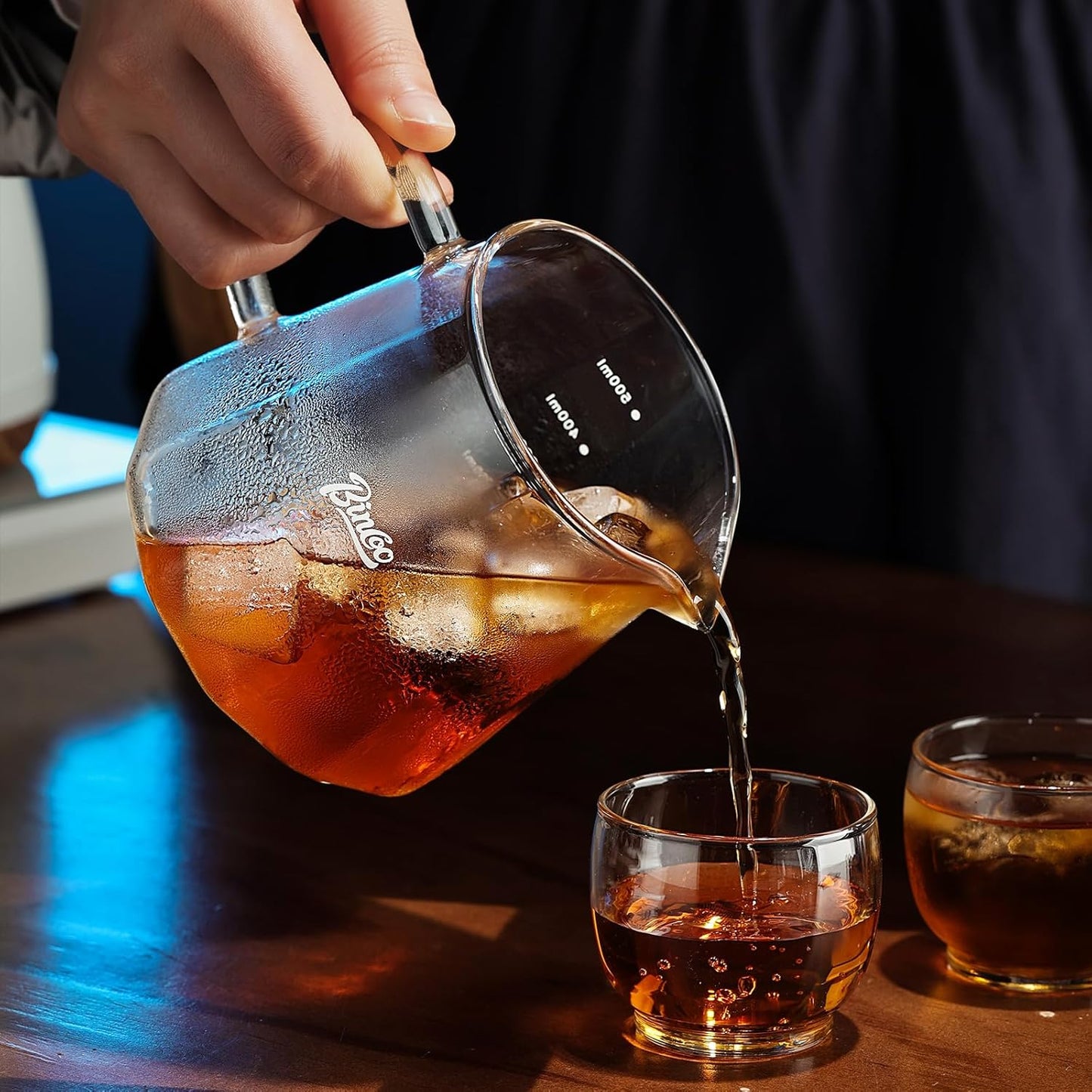 Bincoo Pour Over Coffee Maker Set, 16oz Drip Coffee Maker, Included Borosilicate Glass Coffee Carafer and Coffee Dripper & Size 02 50 Pcs Paper Filter (16oz-Clear)