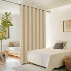 ChrisDowa Room Divider Curtain 108 Inches Long, Wide Blackout Sliding Door - Image 2
