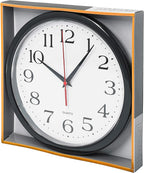 Bernhard Products Black Wall Clock Silent Non Ticking 10 Inch Quality Quartz - Image 5