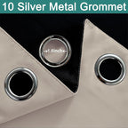 Yakamok 100% Blackout Lined Panels, Thermal Insulated Blackout Curtains - Image 6