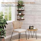 Forbena Corner Bookshelf Wall Mounted Set of 4, Wooden Floating Book Shelves - Image 7