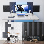 12 Pack Acoustic Panels with Self-Adhesive, Sound Panels High Density, - Image 4