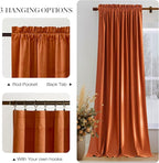 NICETOWN Orange Velvet Curtains 90 inch Long - Image 7