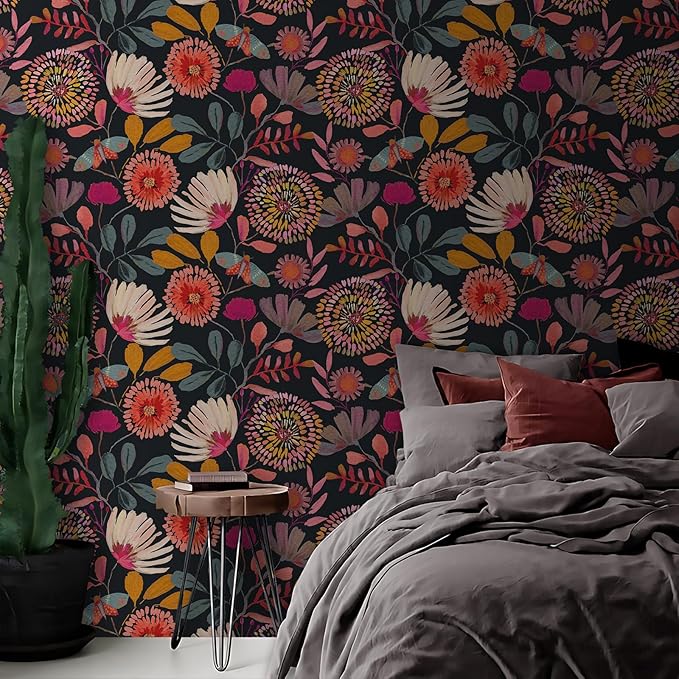 Wallpaper Peel and Stick Floral Wall Paper Removable Waterproof - Image 6