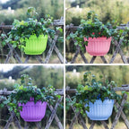 6 Pcs Colorful Resin Wall Hanging Planter Pot Vertical Garden Living Wall Mount - Image 8