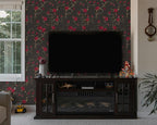 FLFK Vintage Wallpaper Peel and Stick Red Rose Wallpaper 16in x 384in Floral - Image 3