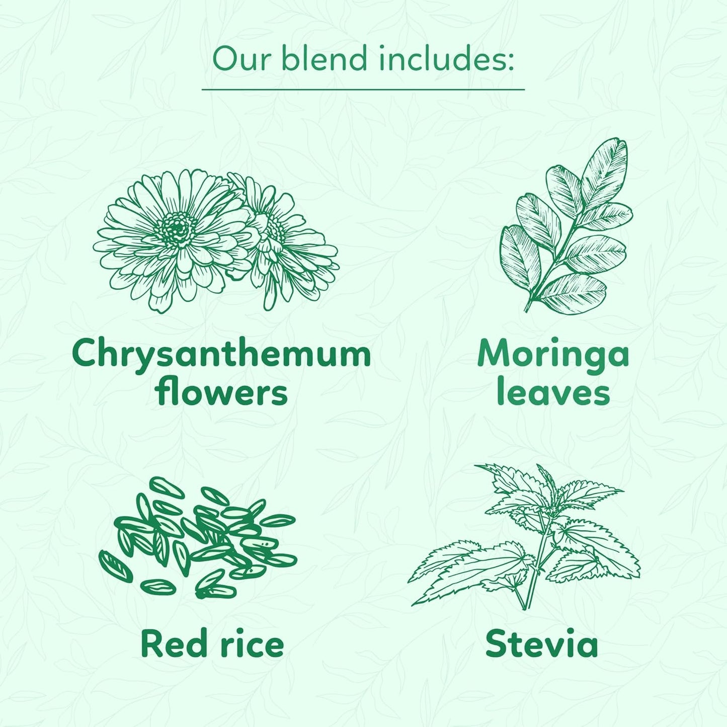 Indochine Blends, 50 Tea Bags, Hibiscus Tea Bags for High Blood Pressure, Herbal Tea Bags, Caffeine-Free, No Sugar, Vegan, Supports Heart Health and Relaxation, Loose Hibiscus Flowers, All Natural Hibiscus Flowers Ingredients (50 Tea Bags, Moringa Tea)