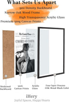 iHery Premium Natural Black OAK Wood 12x16in Cowgirls Go Coastal Trendy Framed - Image 3