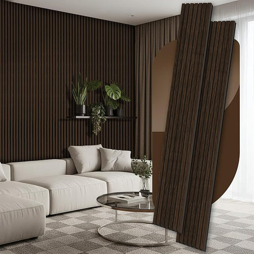 2 Pack Wood Panels for Wall, 106.3" × 11" Wood Slat Acoustic Panels for Wall by Ritollo
