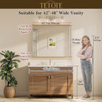 TETOTE Black Framed Mirrors for Bathroom, 42 x 36 Inch Modern Decorative Wall - Image 8