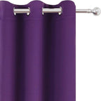 LEMOMO Purple Thermal Blackout Curtains/38 x 84 Inch/Set of 2 Panels Room - Image 7
