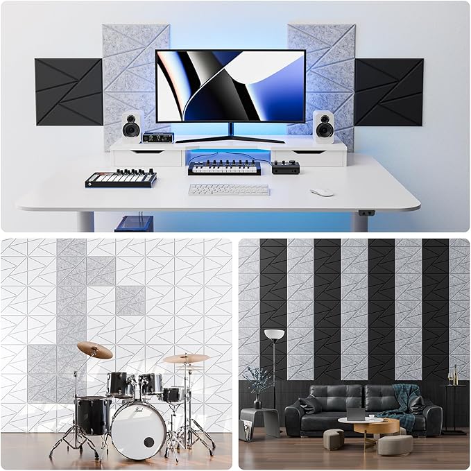 22 Pack Acoustic Panels with Self-Adhesive, Sound Panels High Density, - Image 4